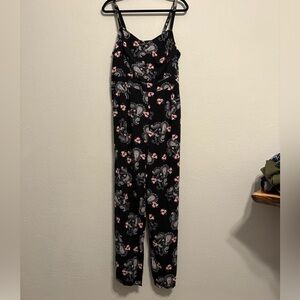 Torrid Black Floral Jumpsuit